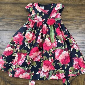 Laura Ashley Black Pink Floral Dress